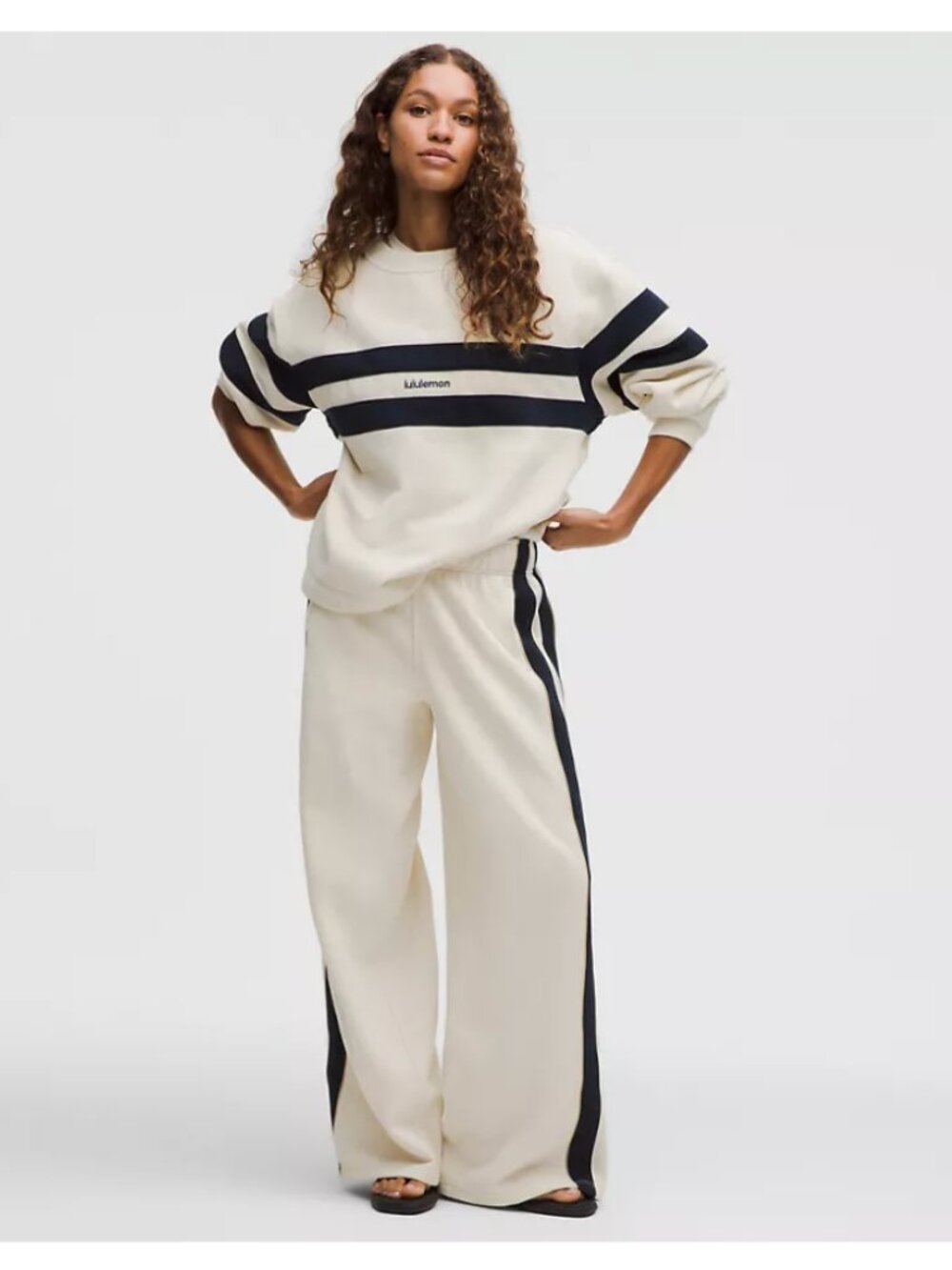 Women's Steady State Oversized Track Pant *Stripe